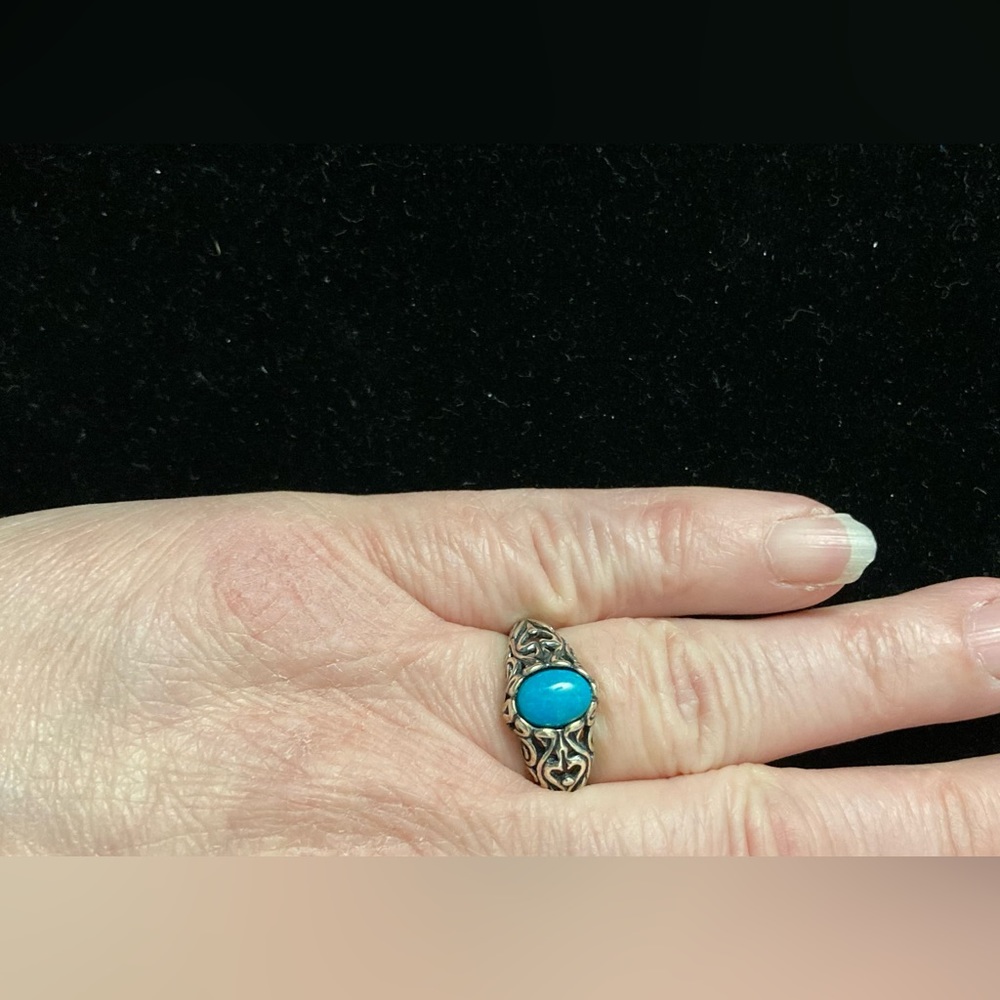Shube Dakota West Sterling Silver Turquoise Ring - Picture 2 of 6